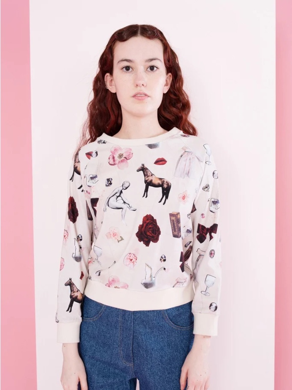 Samantha Pleet Cuddle sweatshirt in collage